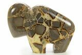 Calcite-Filled Polished Septarian Bison - Utah #335282-1